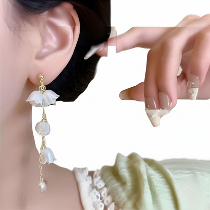 Pearl Blossom Earrings – Korean Style