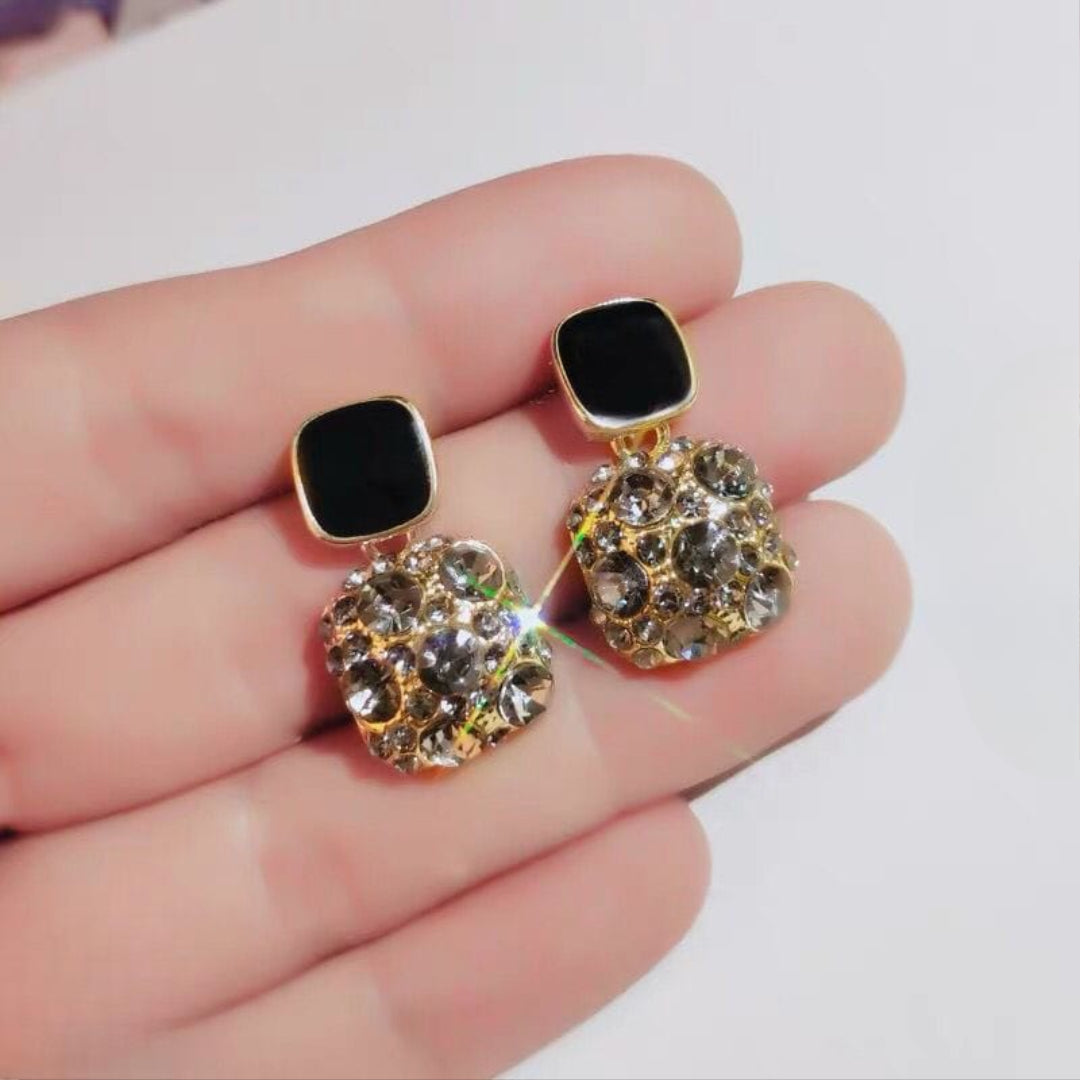 Luxury Square Rhinestone Earrings