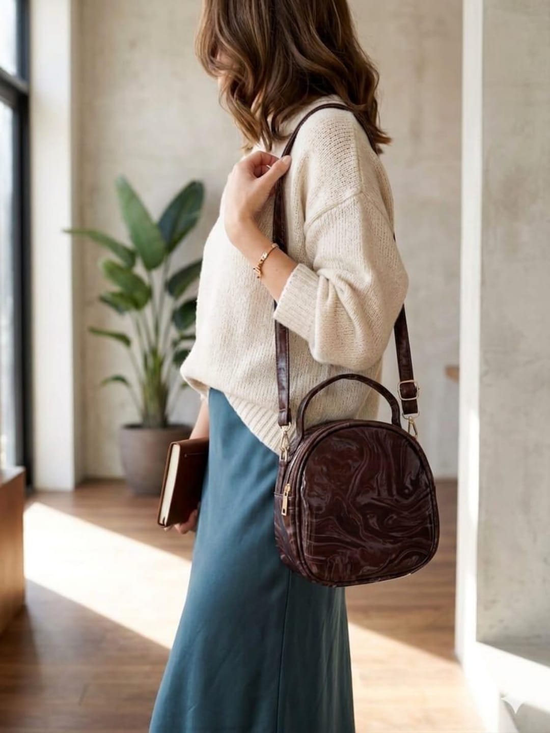 Aura Blue Crossbody Handbag