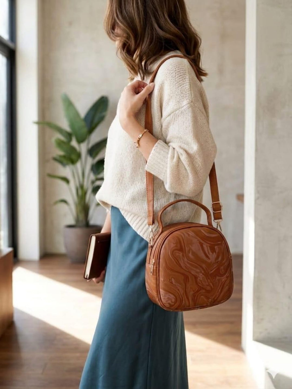 Aura Blue Crossbody Handbag