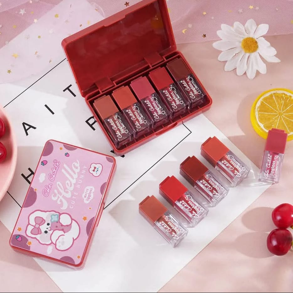 Color Castle Velvet Matte Lip Gloss Set – Pack Of 5 - Multi Color