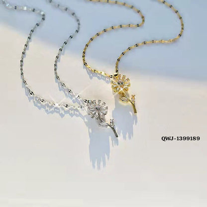 Luxury Rotating Flower Necklace